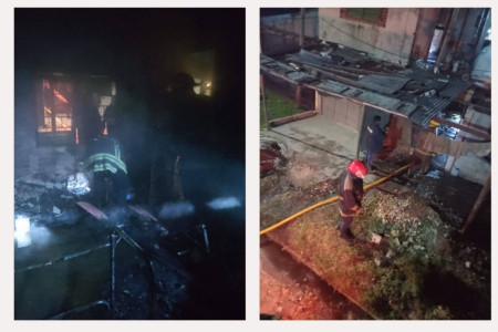 Incendio y rescate en una vivienda de Corrientes durante esta madrugada